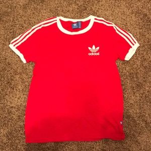 Red adidas short sleeve